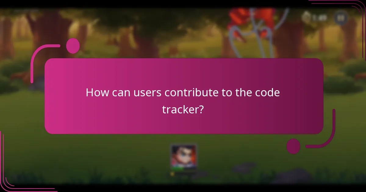 How can users contribute to the code tracker?