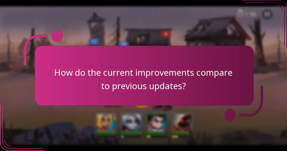 How do the current improvements compare to previous updates?