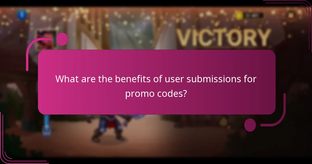 What are the benefits of user submissions for promo codes?