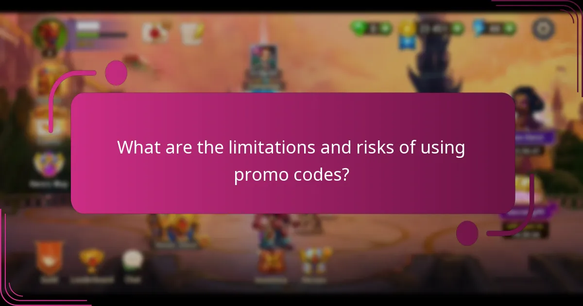 What are the limitations and risks of using promo codes?