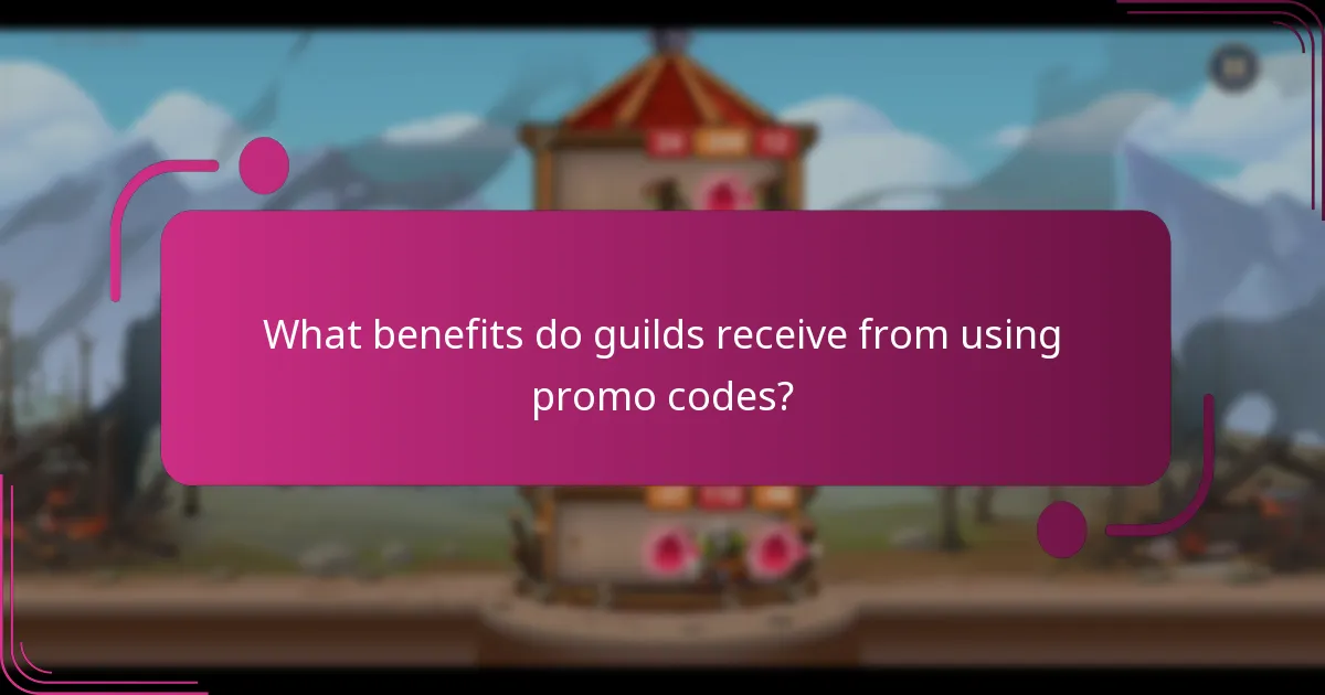 What benefits do guilds receive from using promo codes?