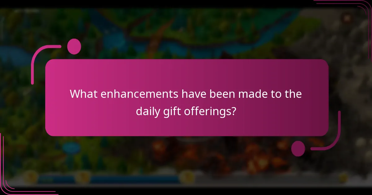 What enhancements have been made to the daily gift offerings?