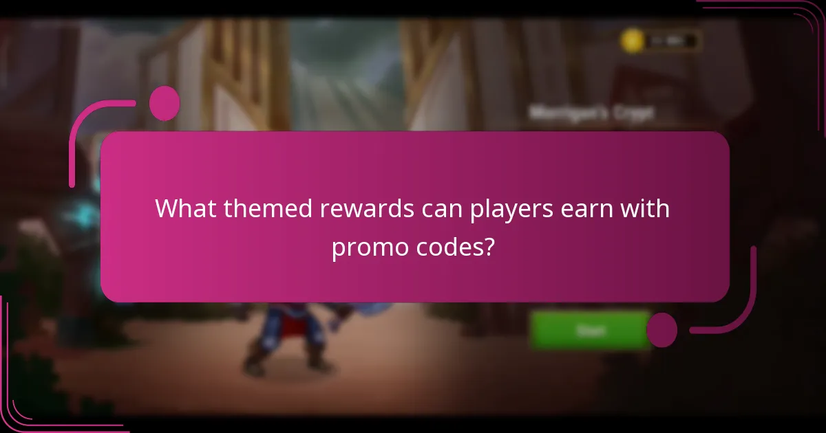 What themed rewards can players earn with promo codes?
