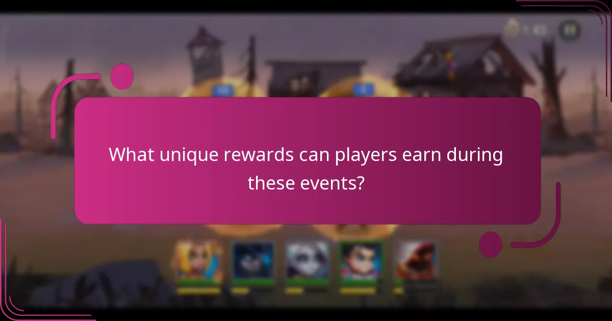 What unique rewards can players earn during these events?